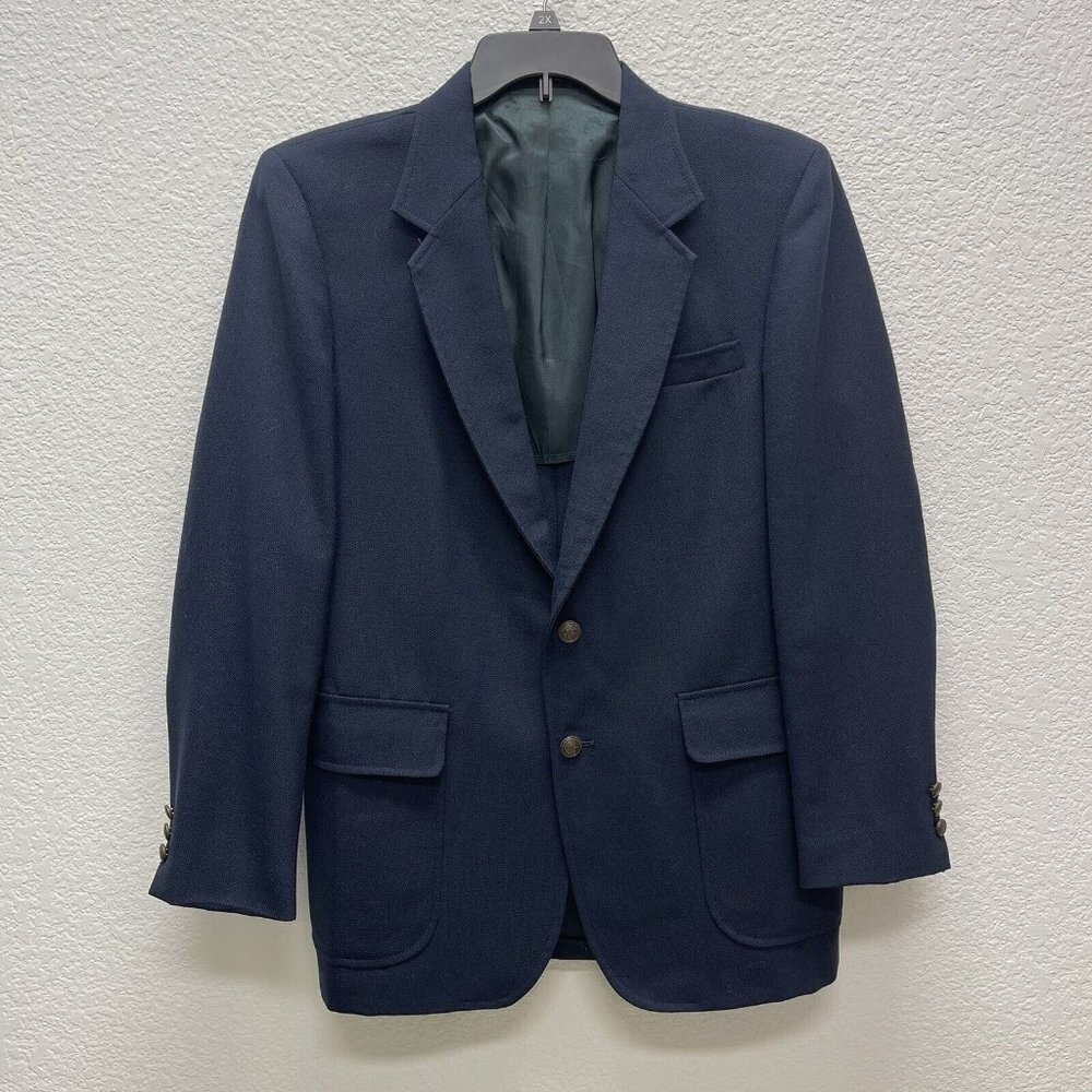 Arnold Palmer Tournament Blazer Mens 42R Sport Coat Navy Blue USA Golf Dress